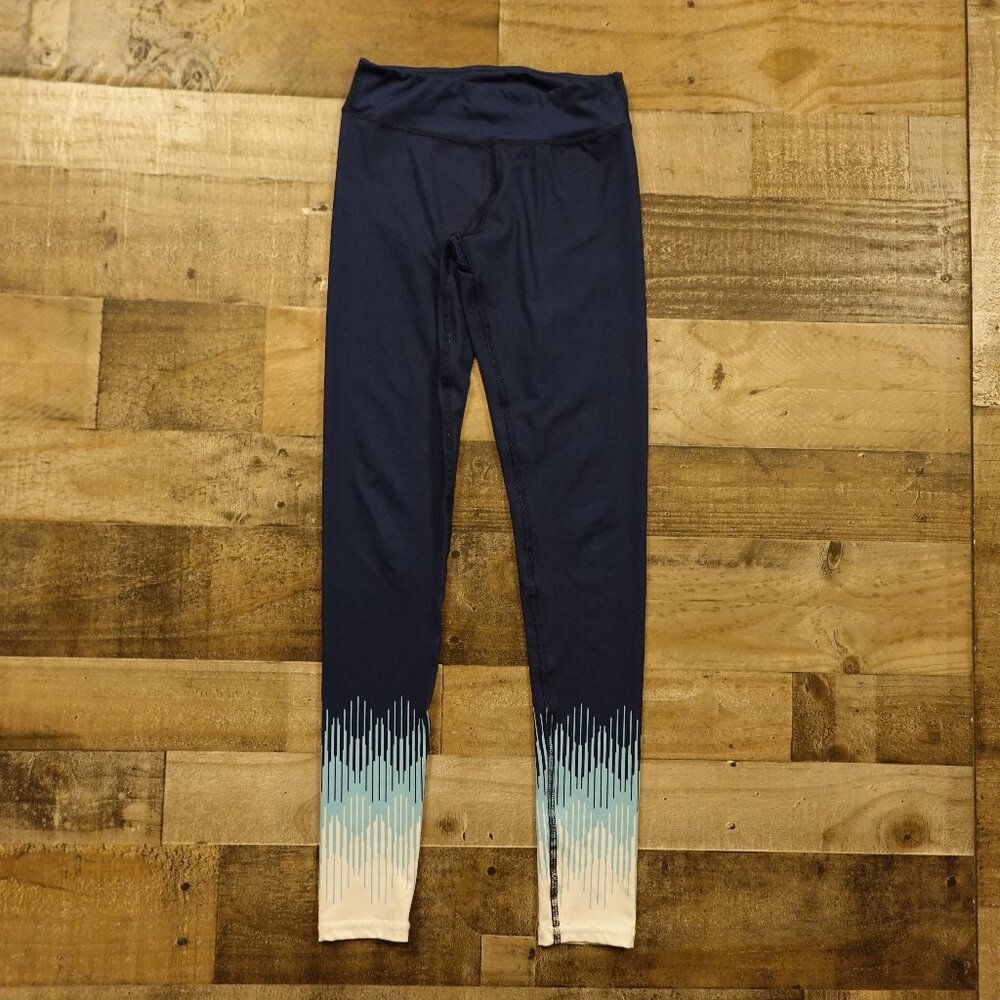 Erin Condren Athletic Leggings Women’s Small Navy Blue Ombre Workout Yoga